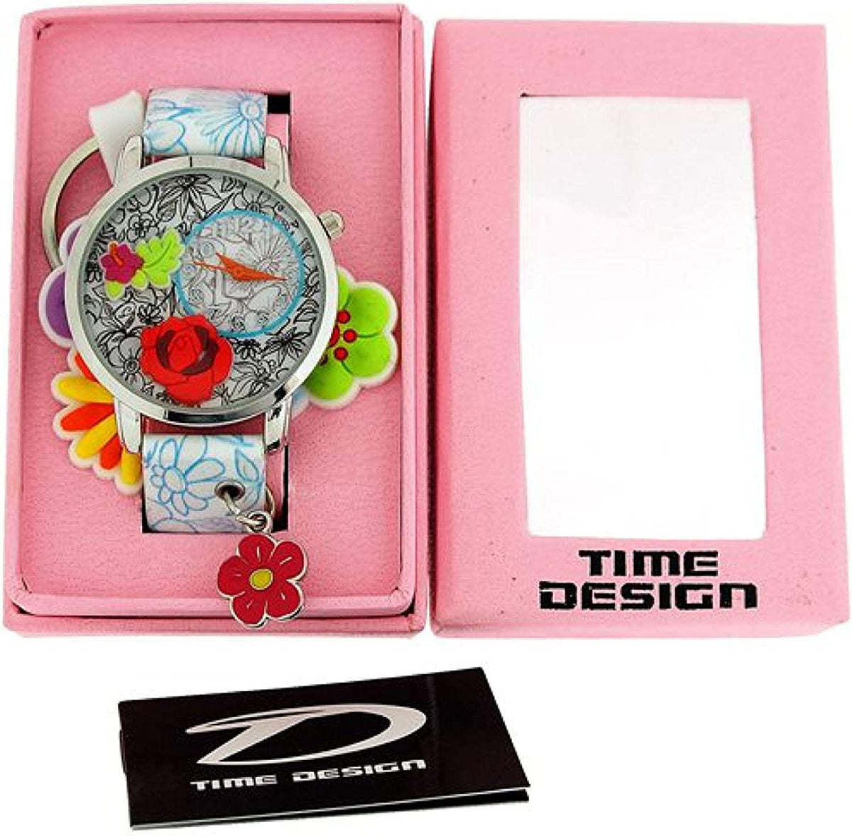 cortex-london-windsor-kids-floral-quartz-analogue-watch-key-ring-set-tdx4526