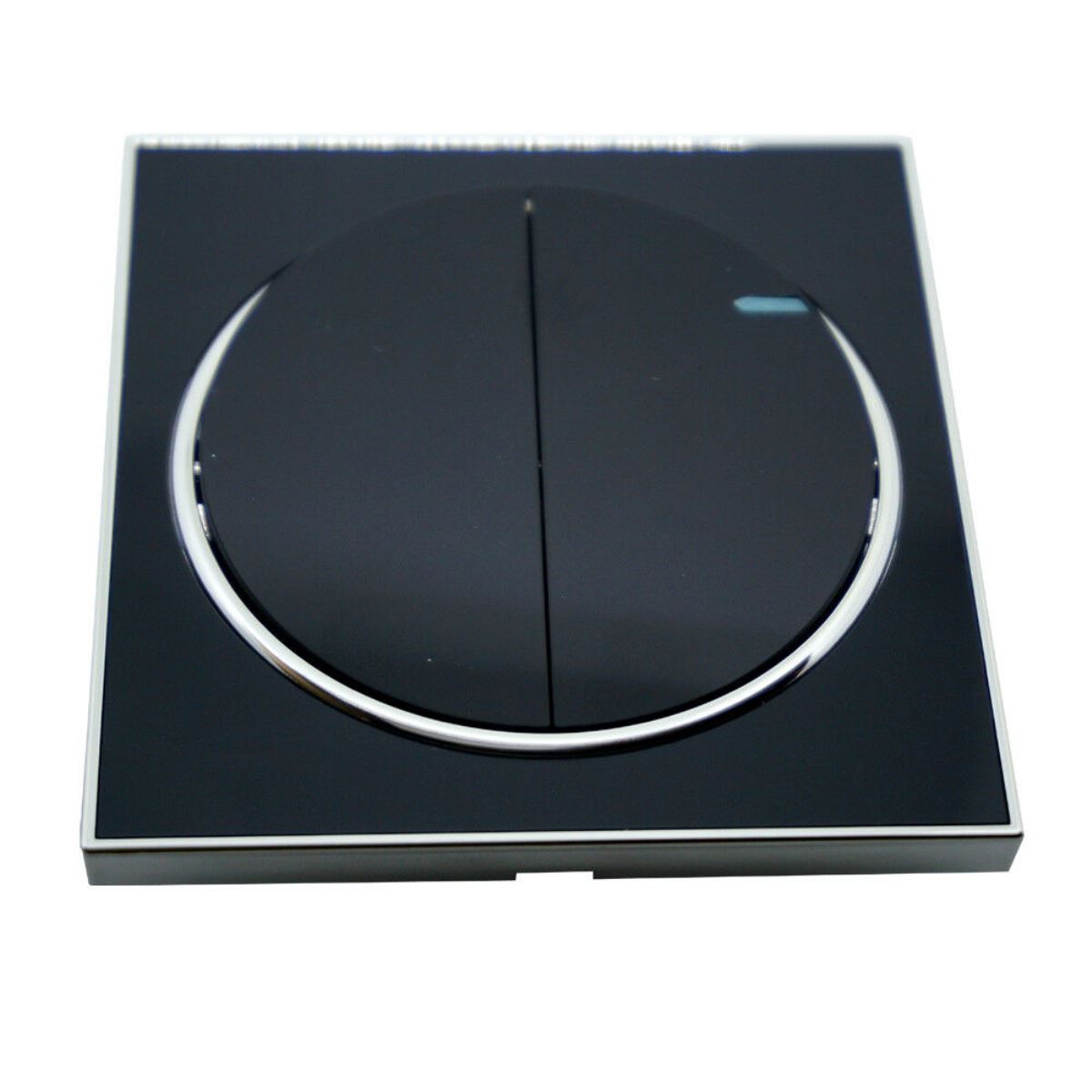 cortex-london-york-black-round-2-gang-screwless-2-way-light-switch
