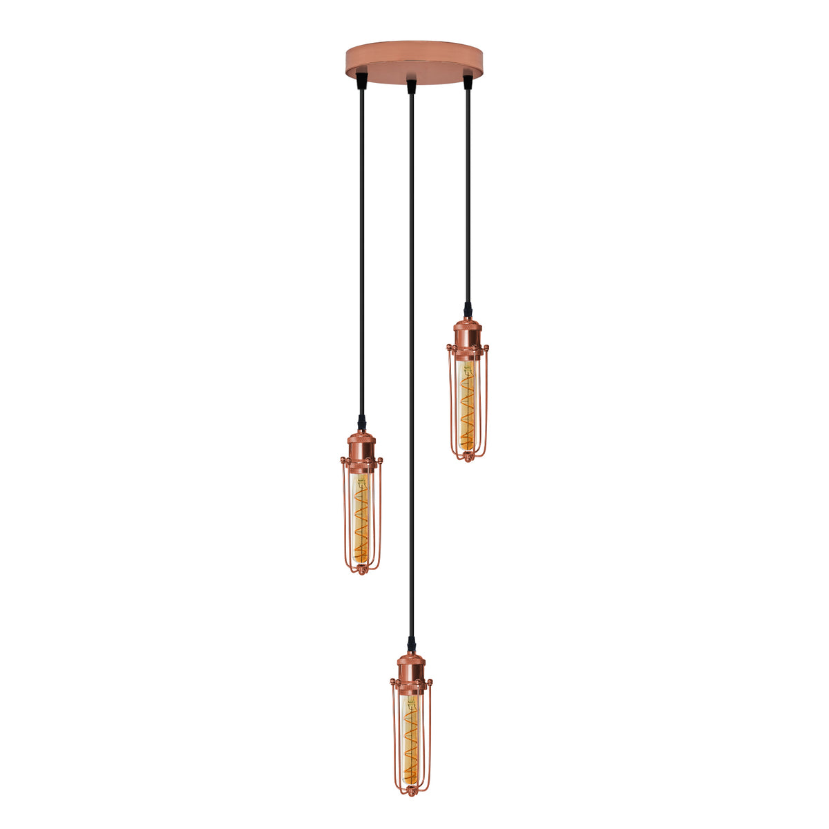 cortex-london-york-rose-gold-three-head-wire-cage-e27-pendant-light