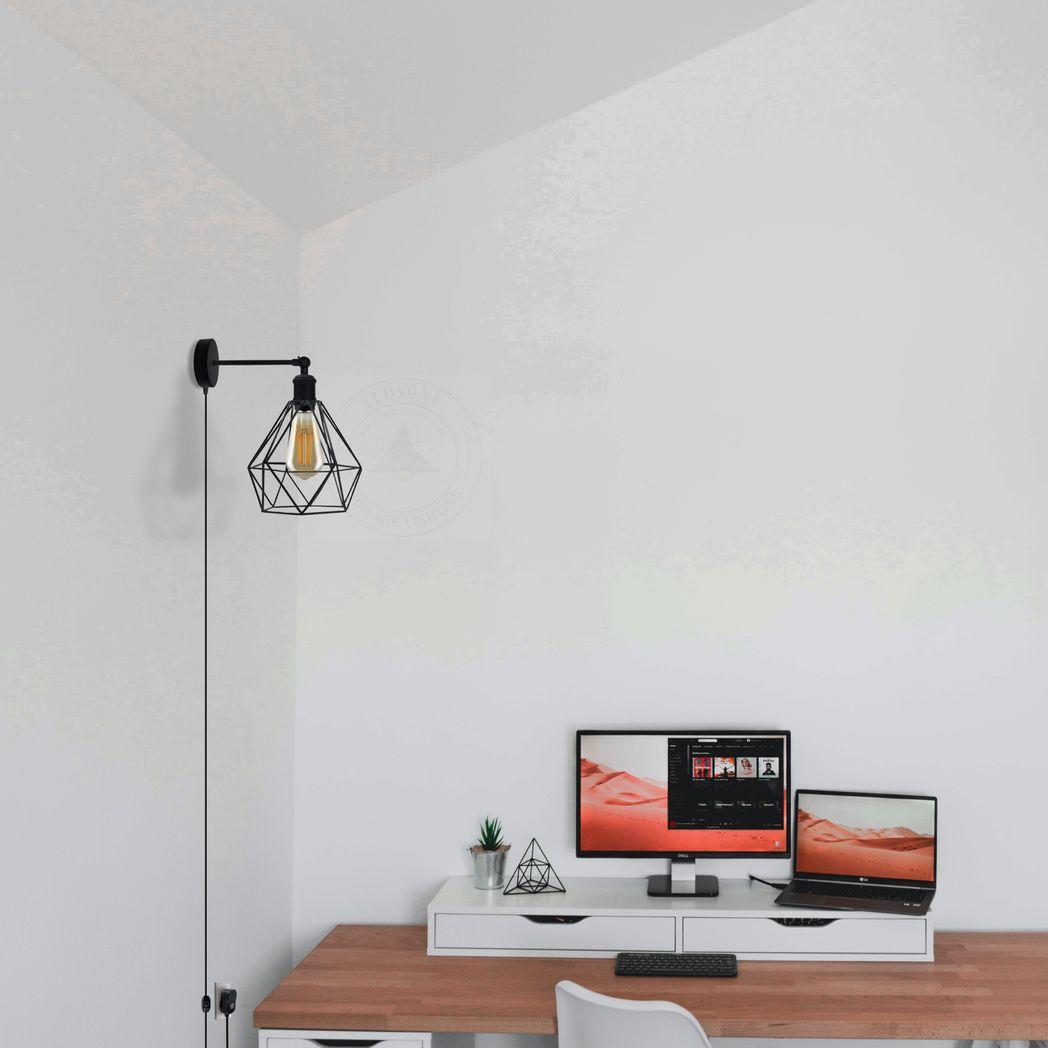 cortex-london-modern-industrial-black-loft-wire-cage-wall-lamp-shade-with-4m-cable-and-dimmer-switch