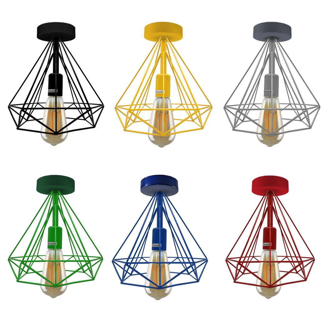 cortex-london-york-black-vintage-metal-cage-flush-mount-ceiling-lights-2-pack