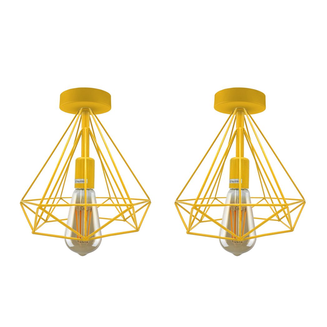 cortex-london-york-black-vintage-metal-cage-flush-mount-ceiling-lights-2-pack