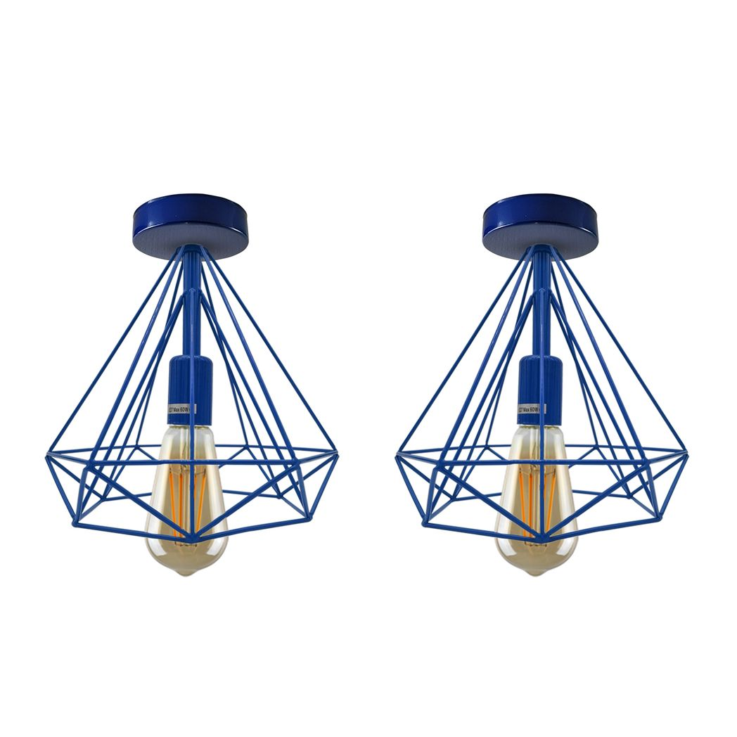 cortex-london-york-black-vintage-metal-cage-flush-mount-ceiling-lights-2-pack