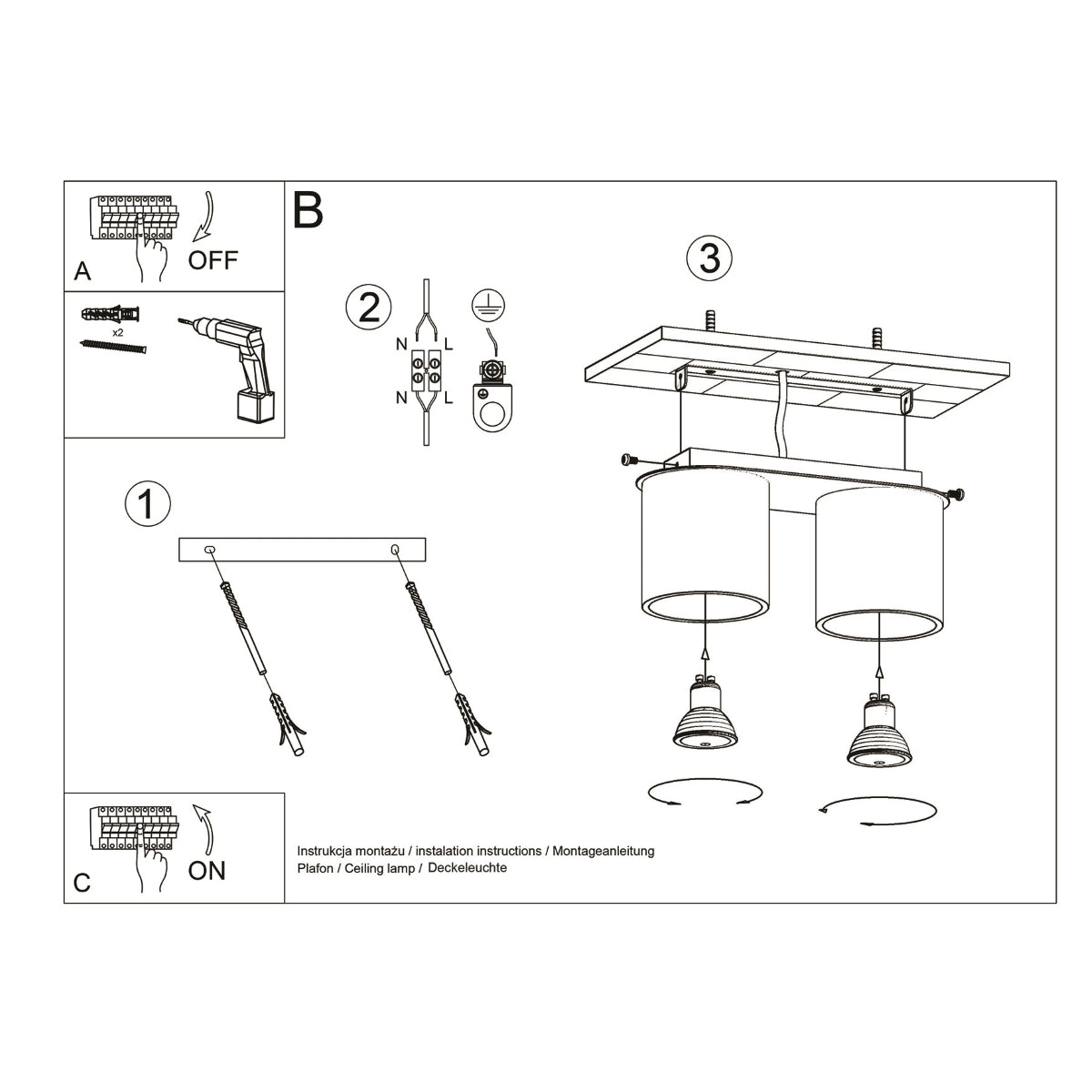 cortex-london-kensington-orbis-black-aluminium-gu10-ceiling-lamp