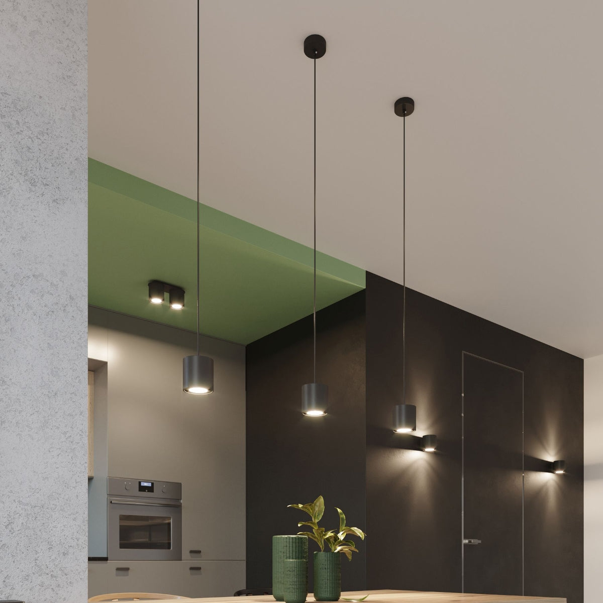 cortex-london-kensington-orbis-black-aluminium-gu10-ceiling-lamp