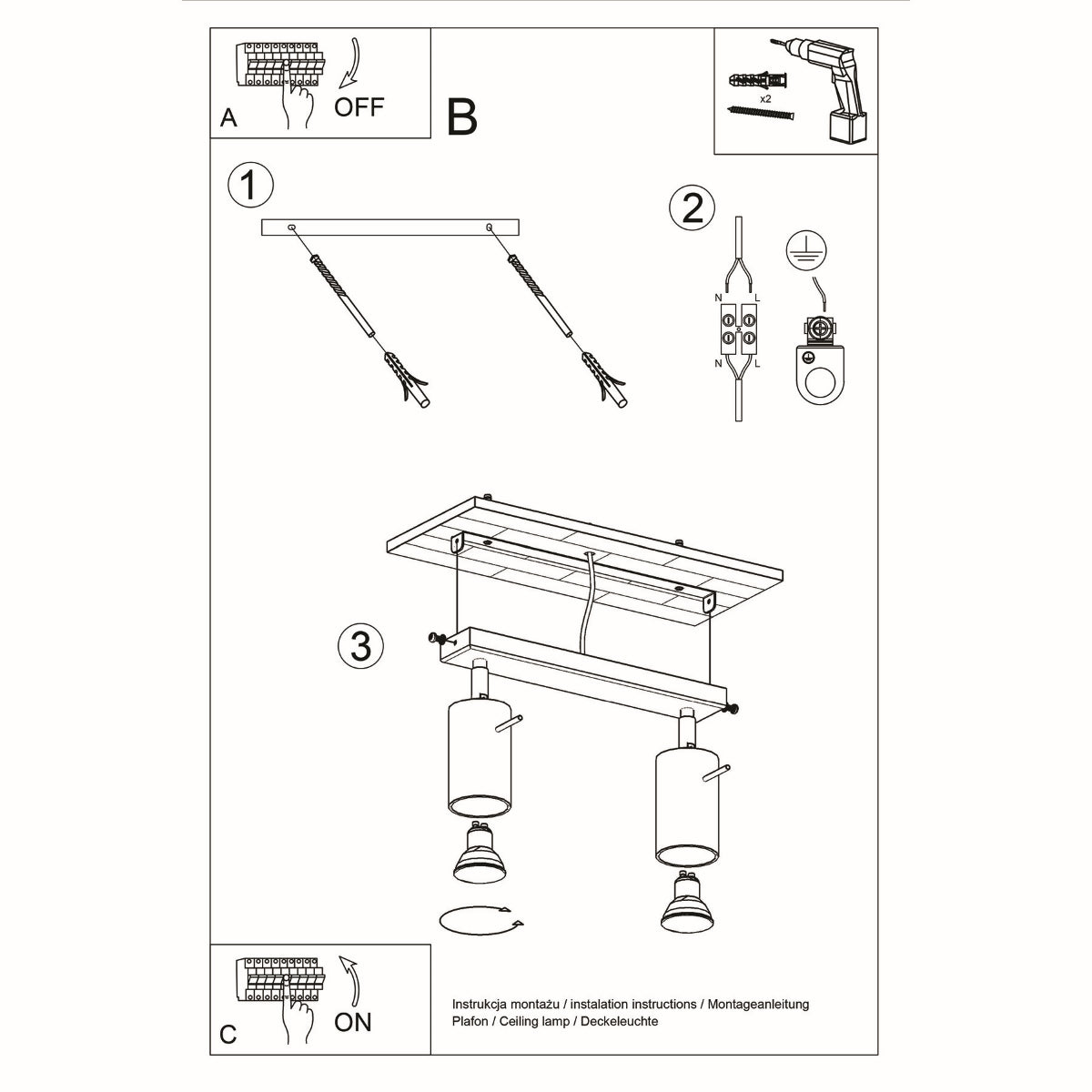cortex-london-windsor-grey-steel-gu10-ceiling-lamp