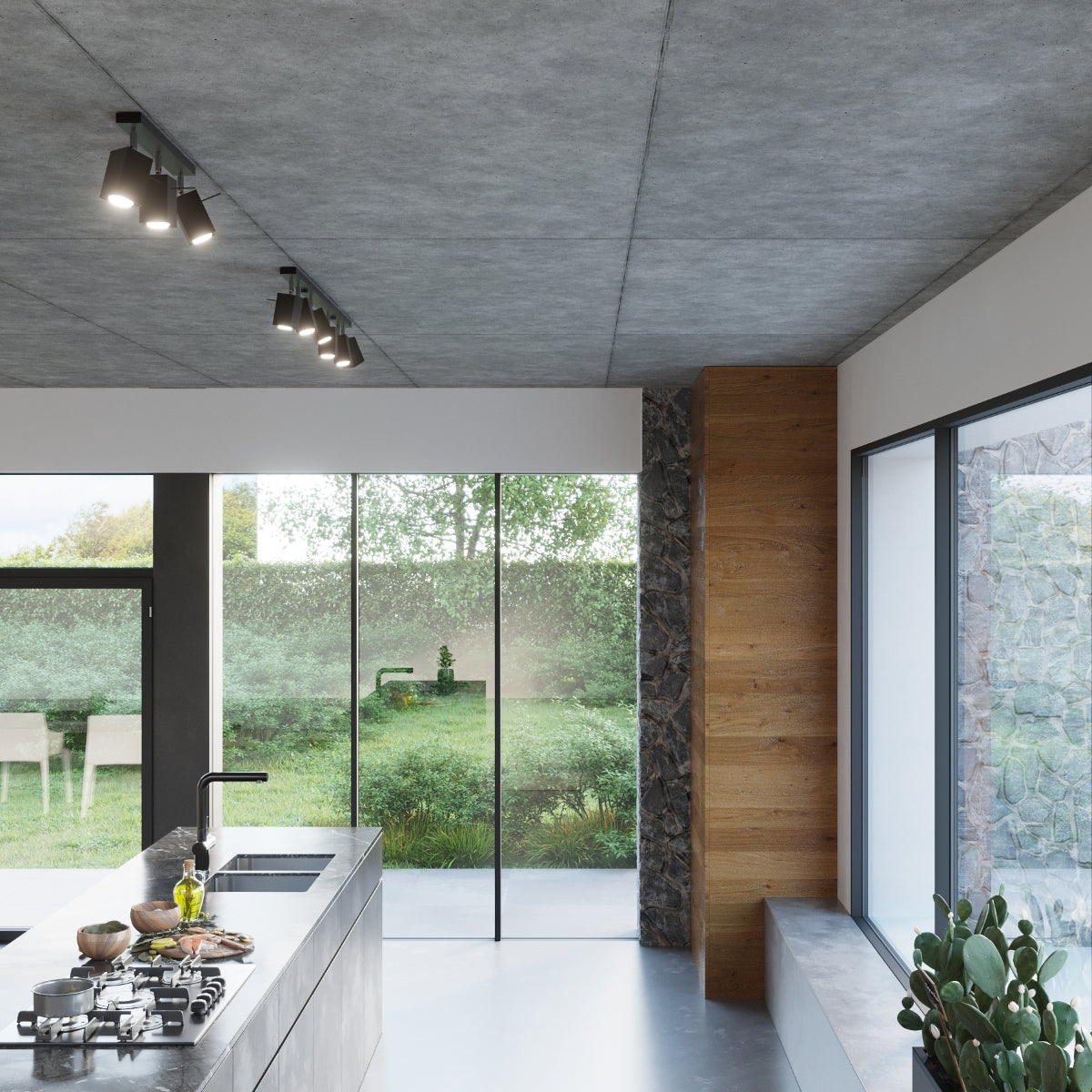 cortex-london-merida-steel-black-gu10-ceiling-lamp