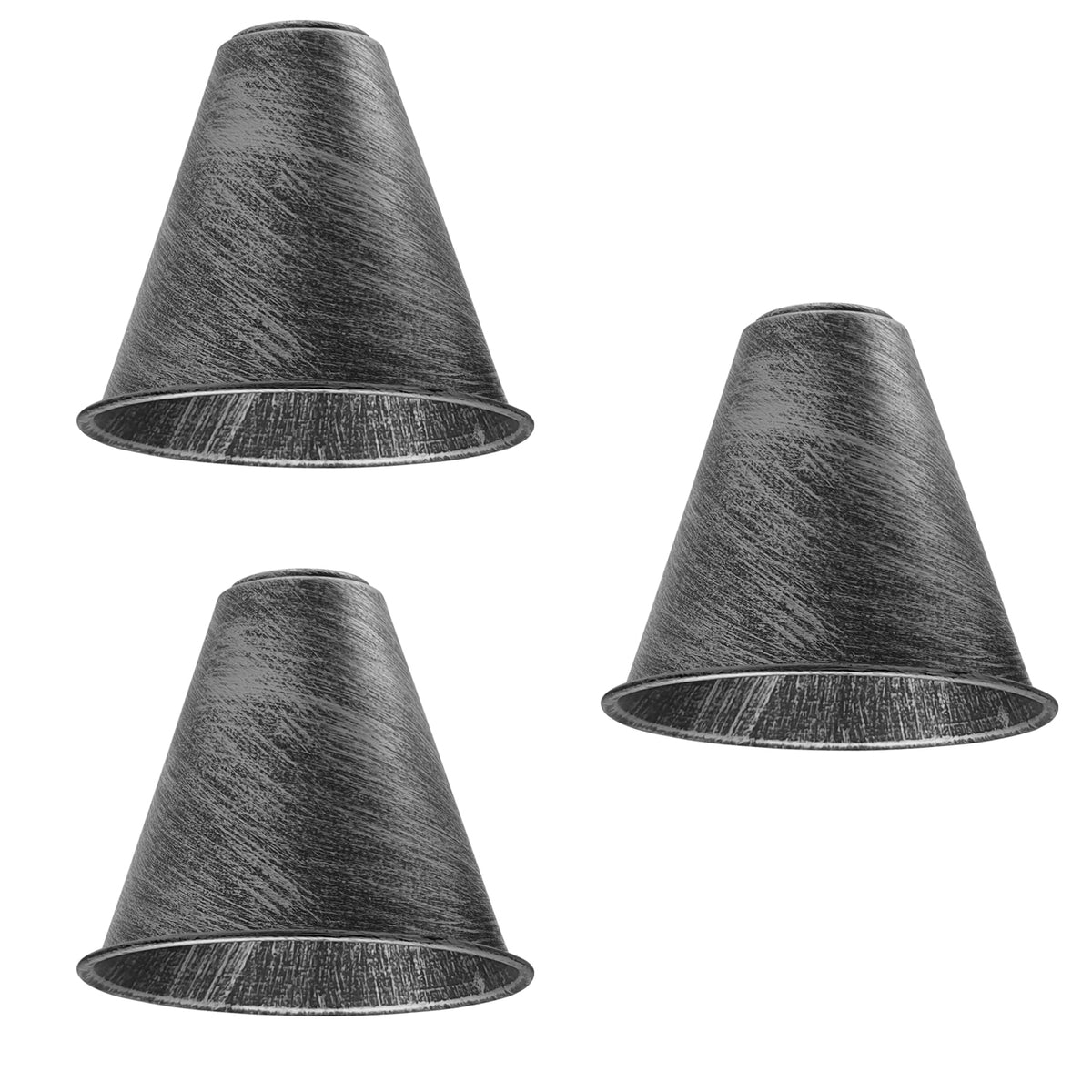 cortex-london-york-vintage-retro-brushed-silver-metal-cone-lampshade-3-pack-18cm