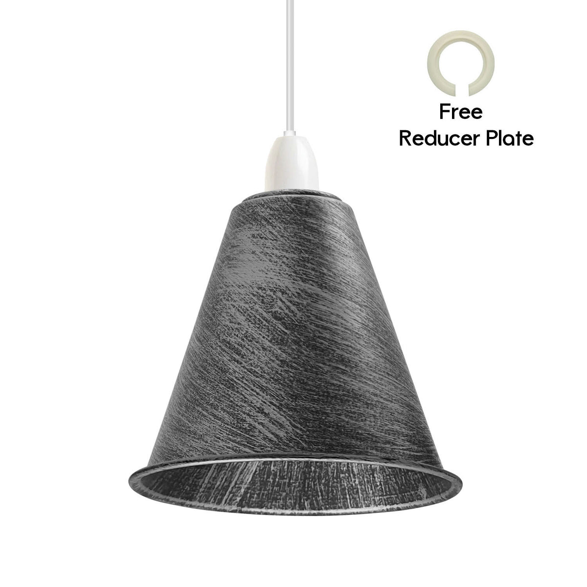 cortex-london-york-brushed-silver-vintage-metal-cone-lamp-shades-2-pack-18cm