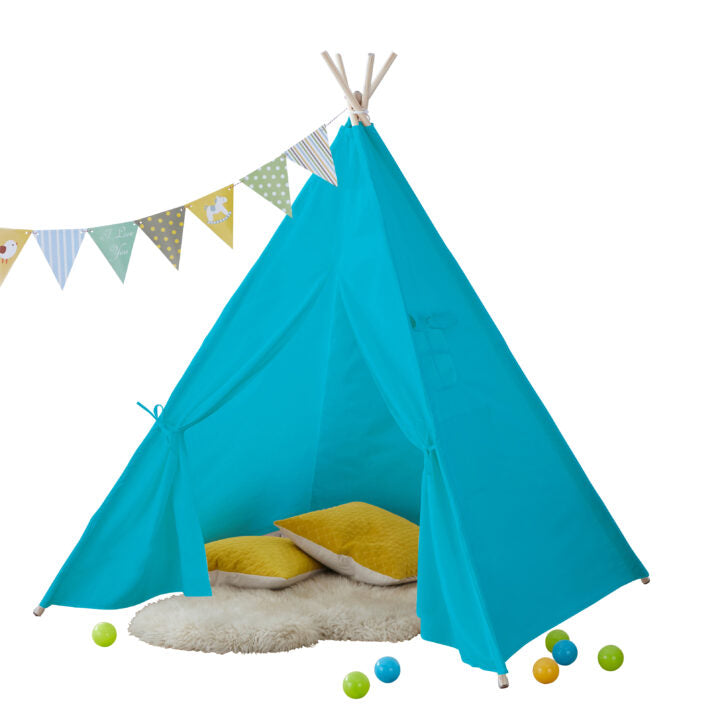 cortex-london-neo-blue-canvas-kids-indian-tent-teepee