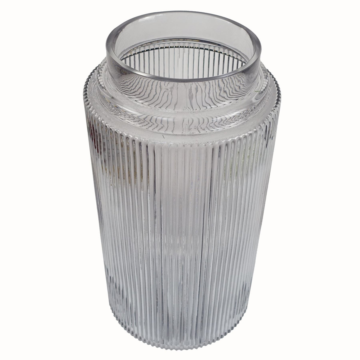 cortex-london-windsor-clear-ridged-glass-flower-vase-31cm