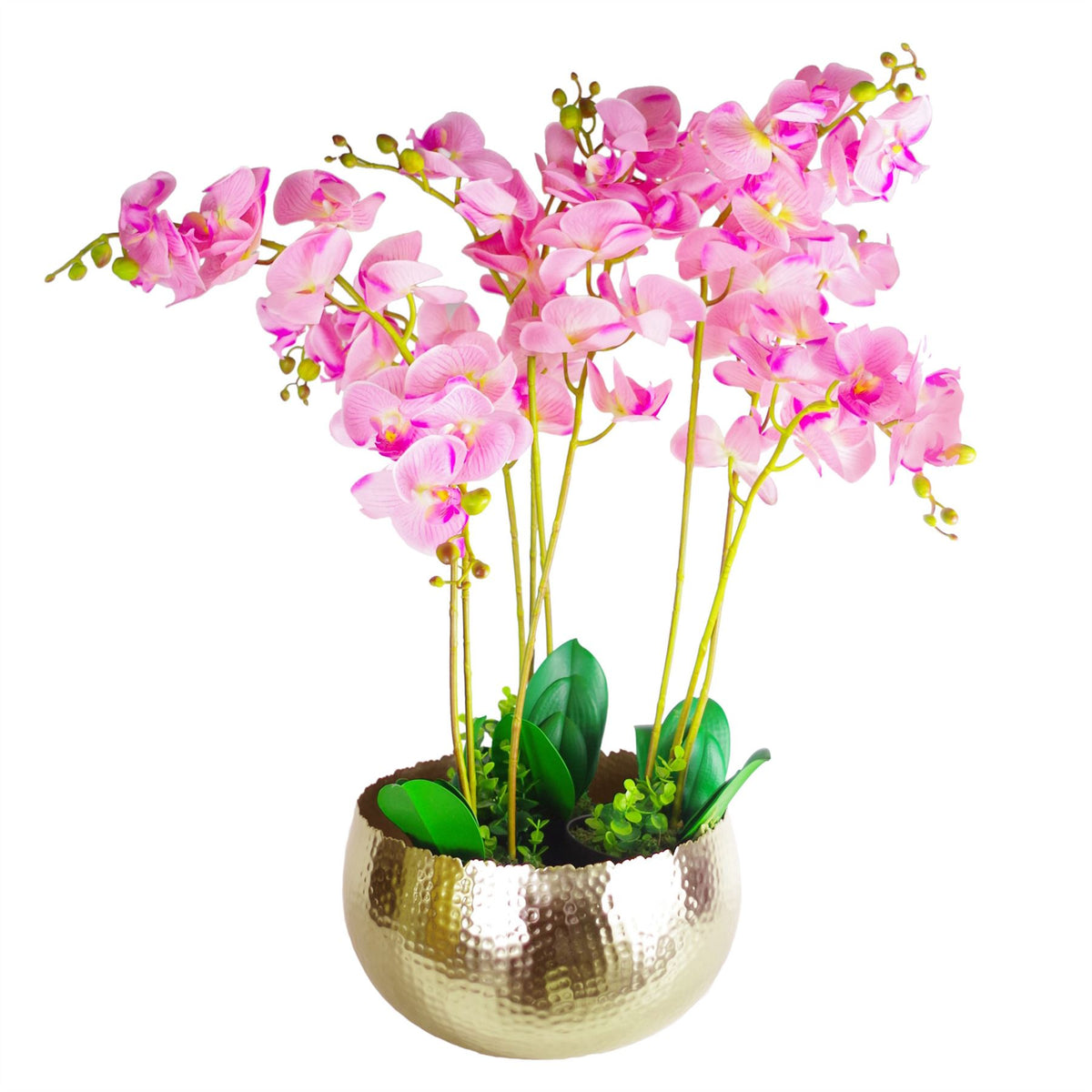 cortex-london-windsor-leaf-hammered-gold-metal-planter-bowl-curvy-edge