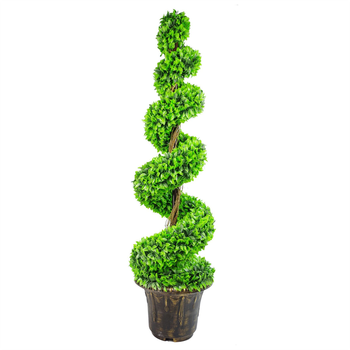 cortex-london-windsor-120cm-green-large-leaf-artificial-spiral-tree-decorative-plastic-planter