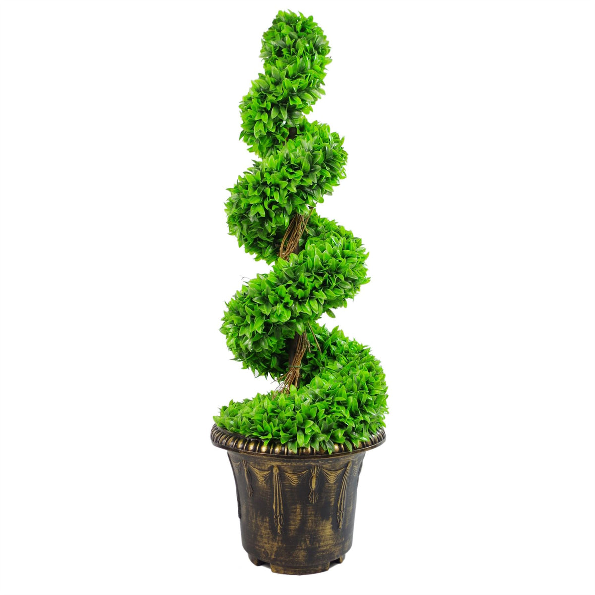 cortex-london-windsor-120cm-green-large-leaf-artificial-spiral-tree-decorative-plastic-planter
