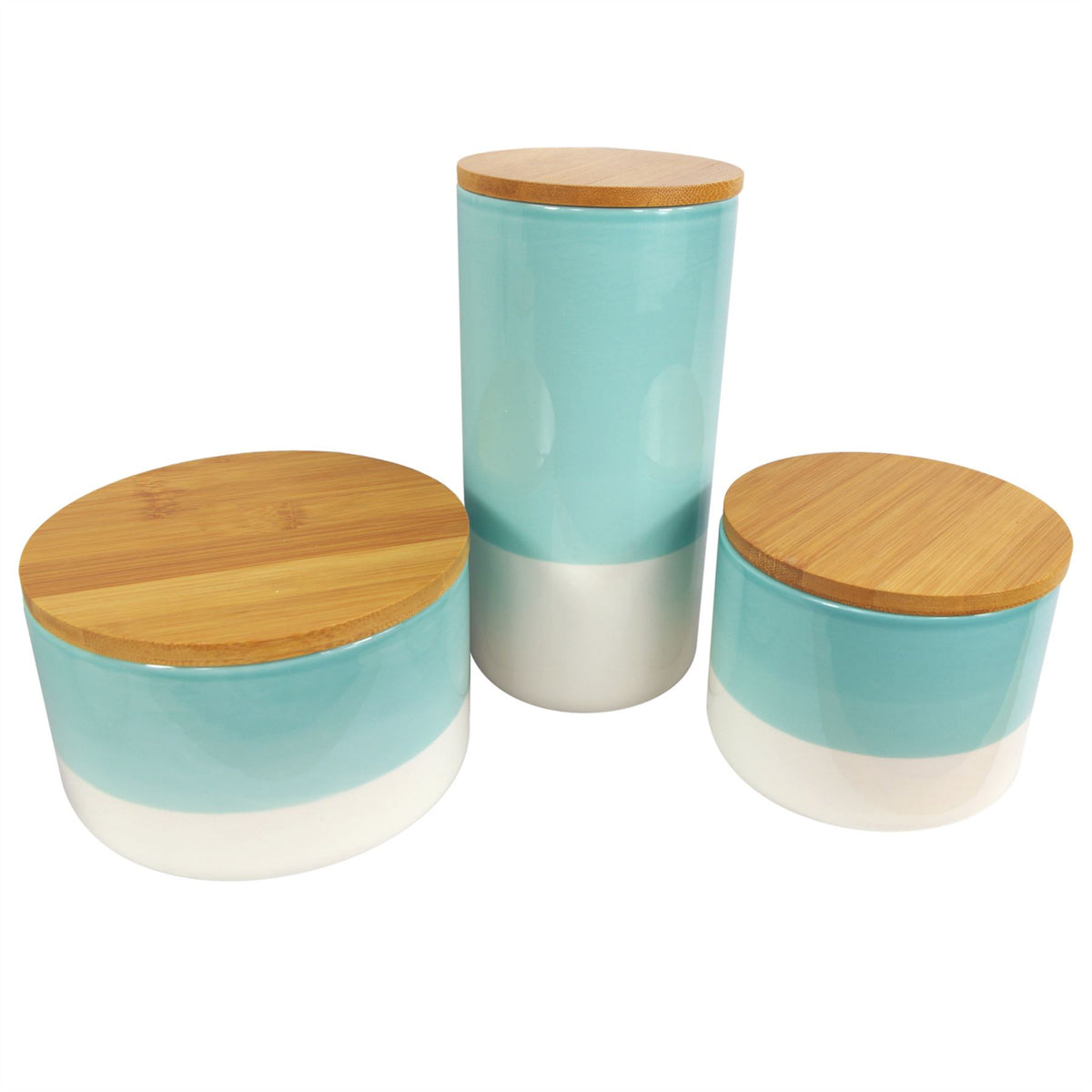 cortex-london-windsor-set-of-three-aqua-green-ceramic-storage-canisters-with-bamboo-lids