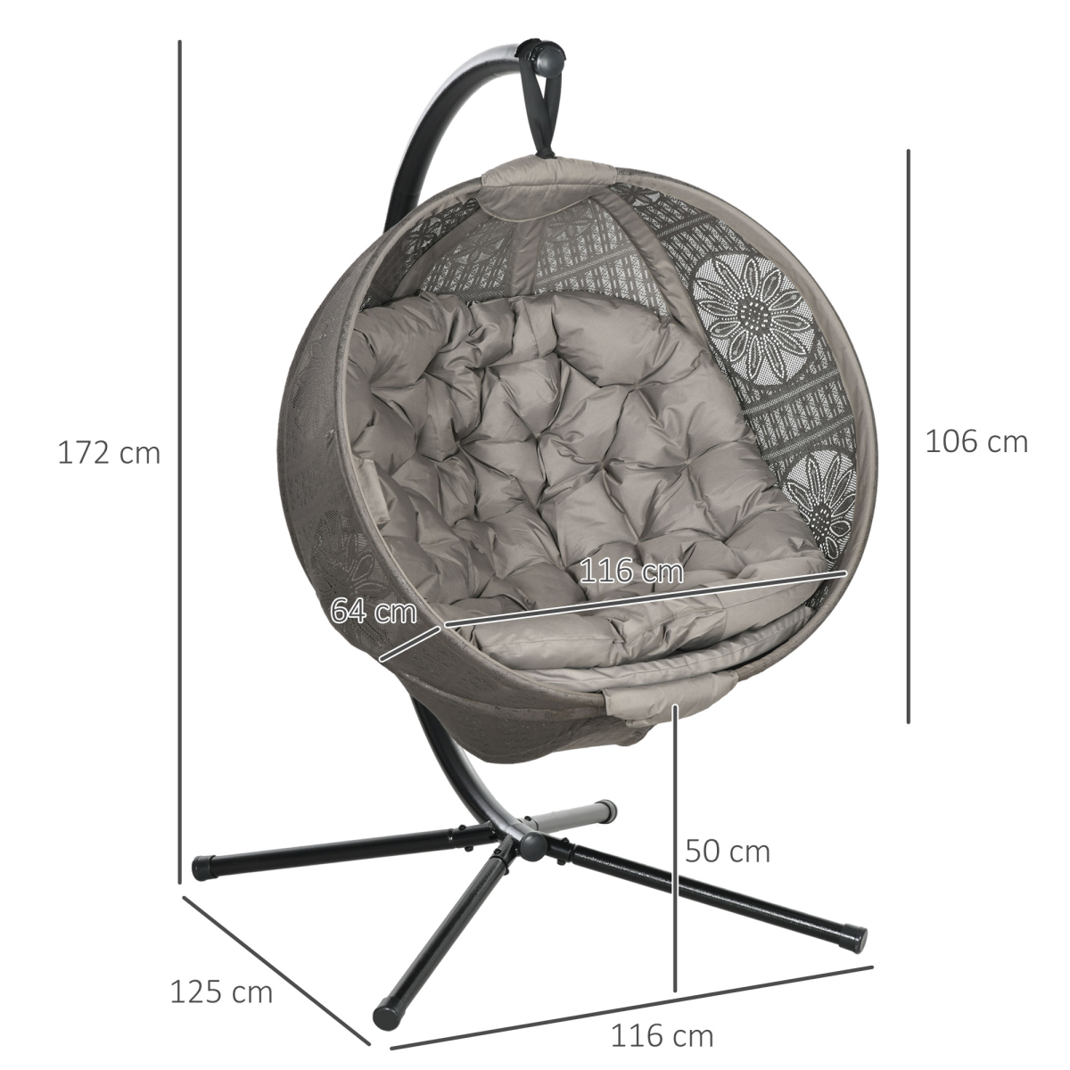 cortex-london-windsor-sand-hanging-swing-chair-metal-stand-side-pocket