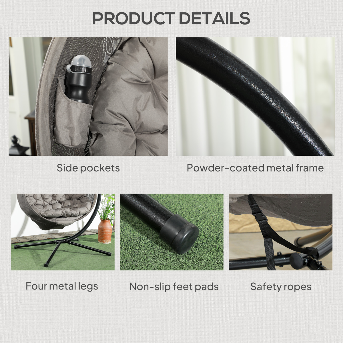 cortex-london-windsor-sand-hanging-swing-chair-metal-stand-side-pocket