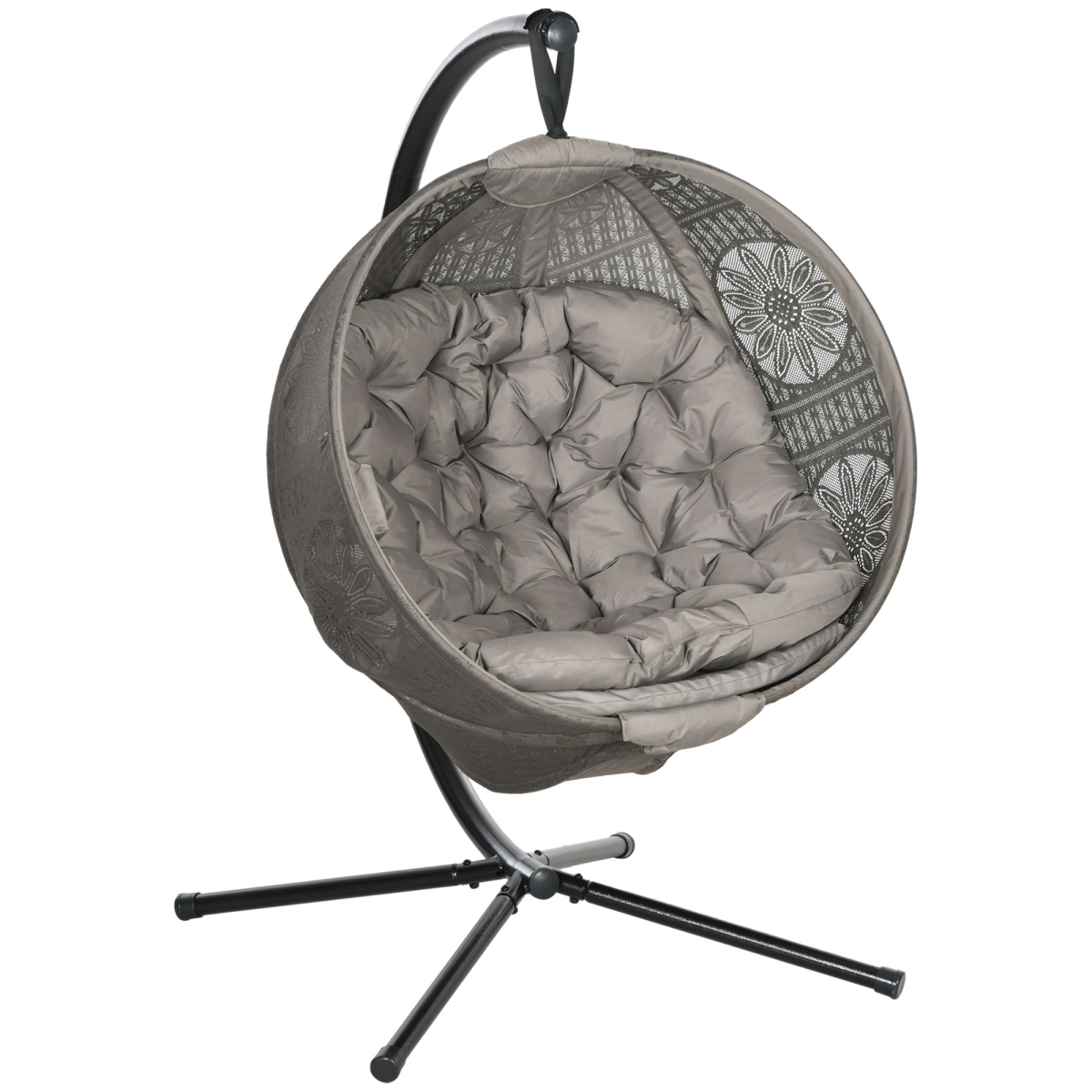 cortex-london-windsor-sand-hanging-swing-chair-metal-stand-side-pocket