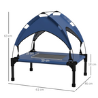 cortex-london-york-cooling-raised-dog-bed-dark-blue-breathable-mesh-canopy