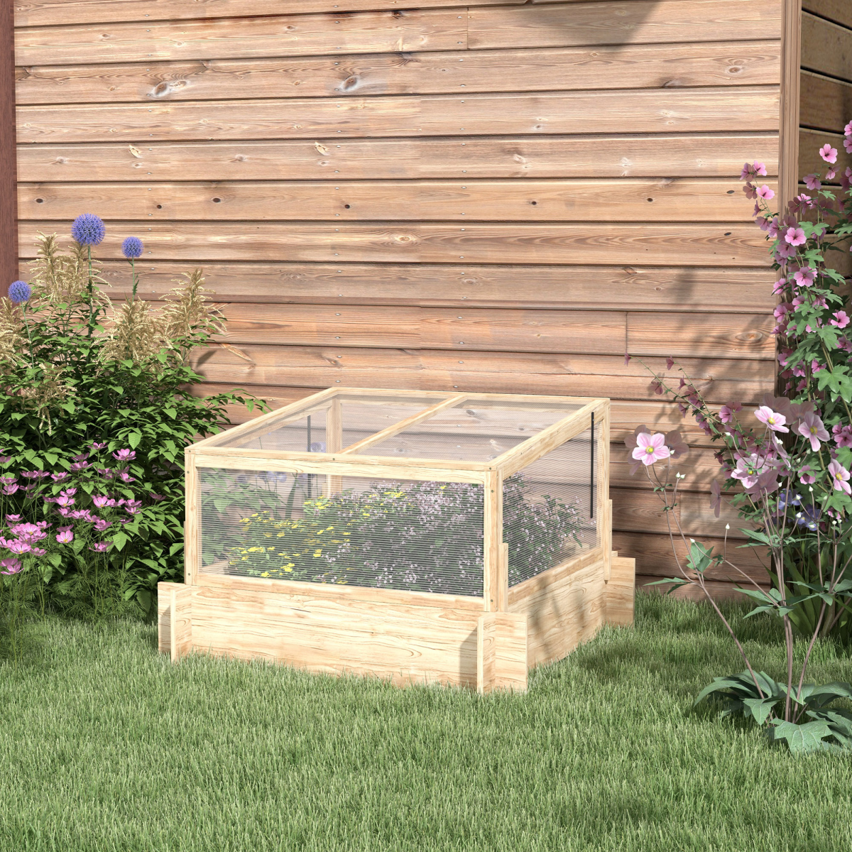 cortex-london-york-raised-garden-bed-cold-frame-greenhouse-fir-wood-polycarbonate