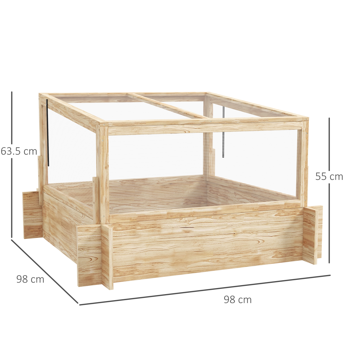 cortex-london-york-raised-garden-bed-cold-frame-greenhouse-fir-wood-polycarbonate