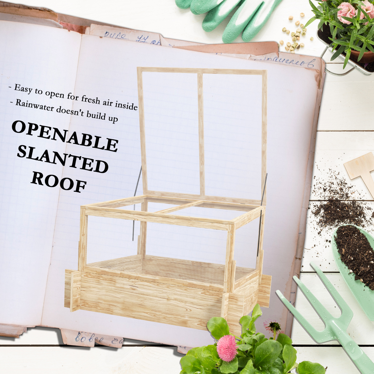 cortex-london-york-raised-garden-bed-cold-frame-greenhouse-fir-wood-polycarbonate