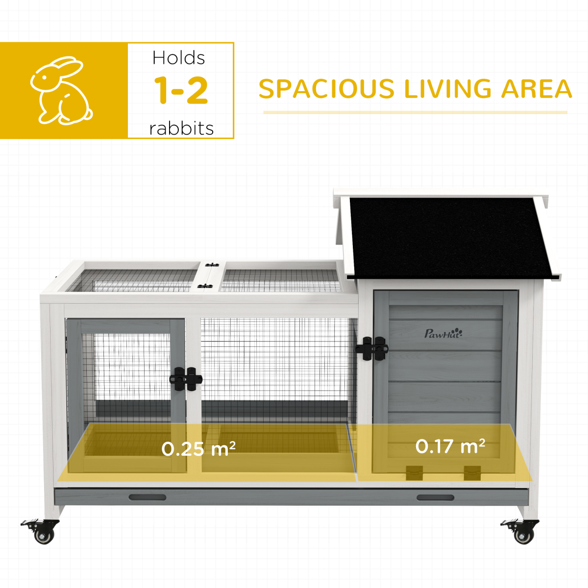 cortex-london-windsor-grey-wooden-rabbit-hutch-with-wheels