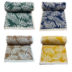 cortex-london-botanical-leaf-turkish-cotton-jacquard-towel-white-leaf-design-coloured-background