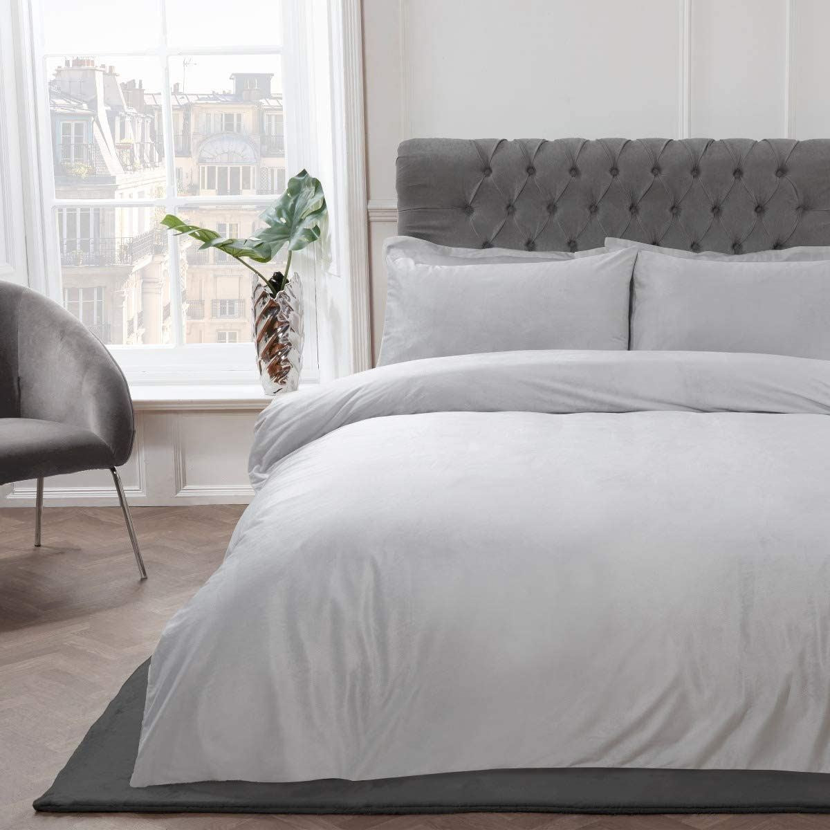 cortex-london-windsor-matt-velvet-silver-duvet-cover-set