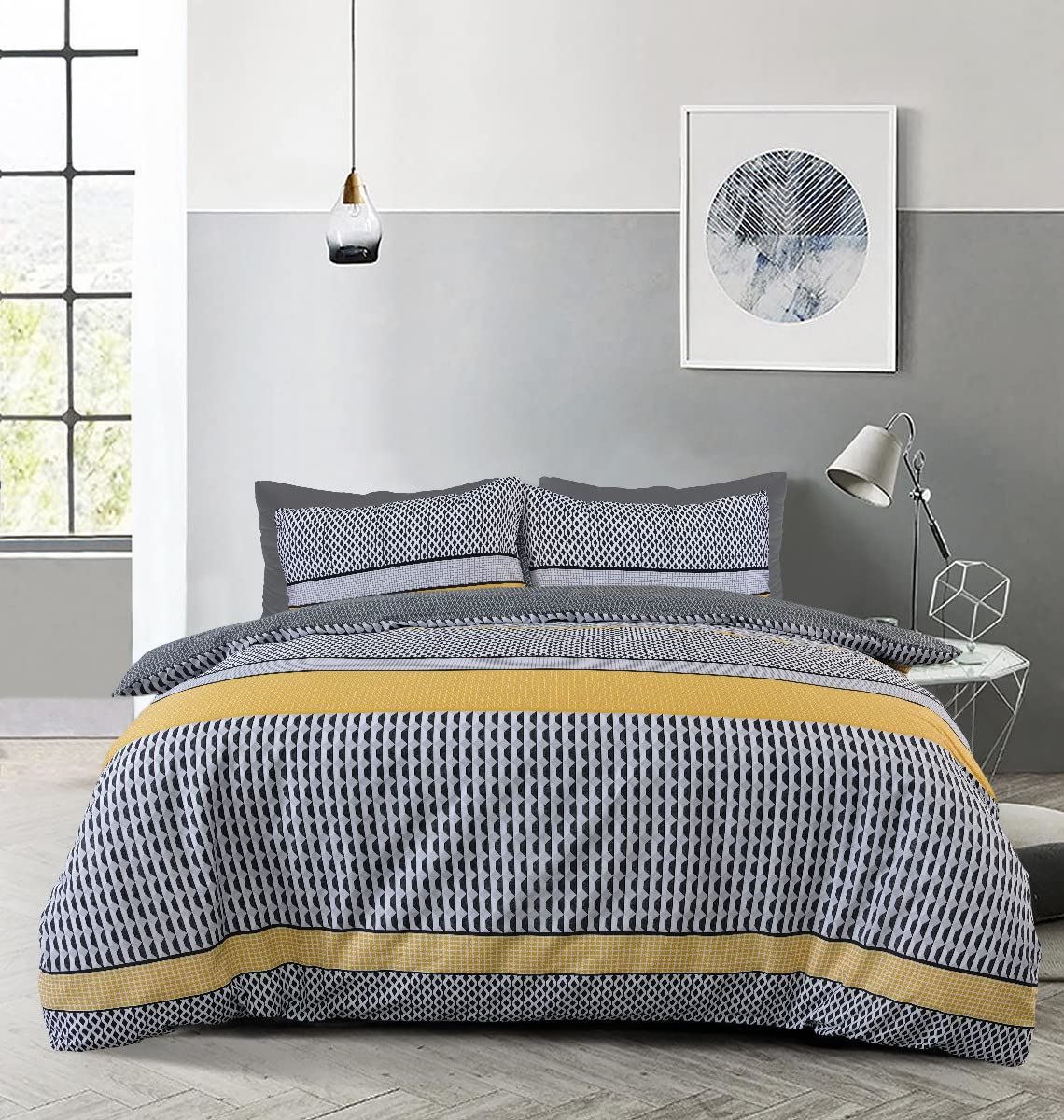cortex-london-york-striped-geometric-mono-single-duvet-set-reversible-sleepdown