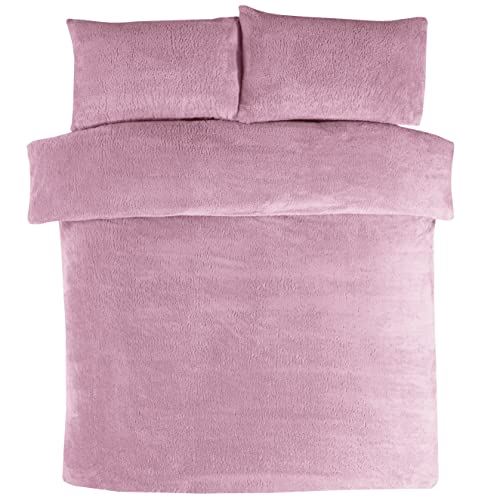 cortex-london-windsor-teddy-duvet-set-mauve-single-sleepdown-fleece-range
