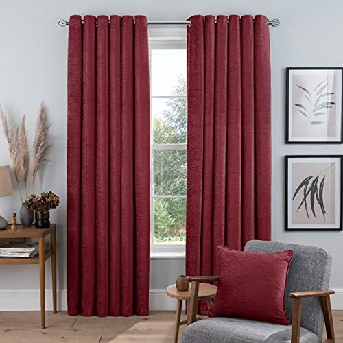 windsor-red-chenille-eyelet-curtains-46x54-cortex-london