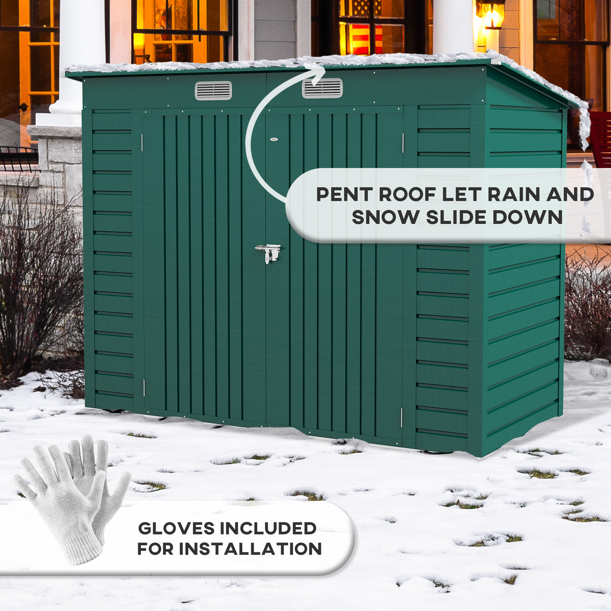cortex-london-york-metal-garden-storage-shed-double-doors-vents