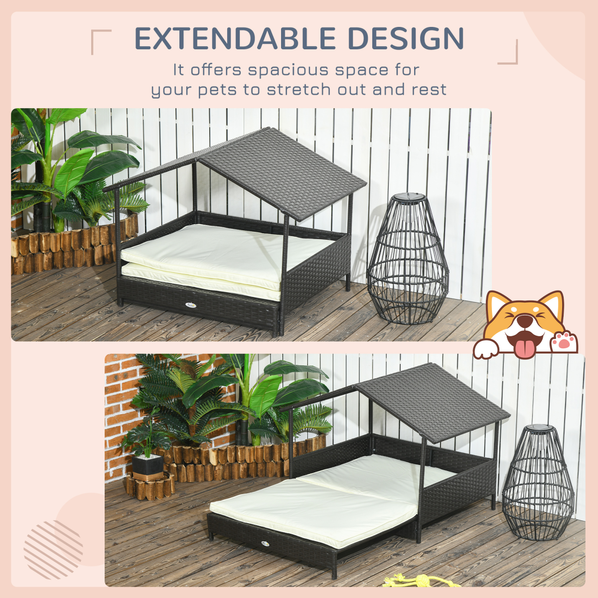 cortex-london-windsor-extendable-rattan-dog-house-water-resistant-roof-cushion