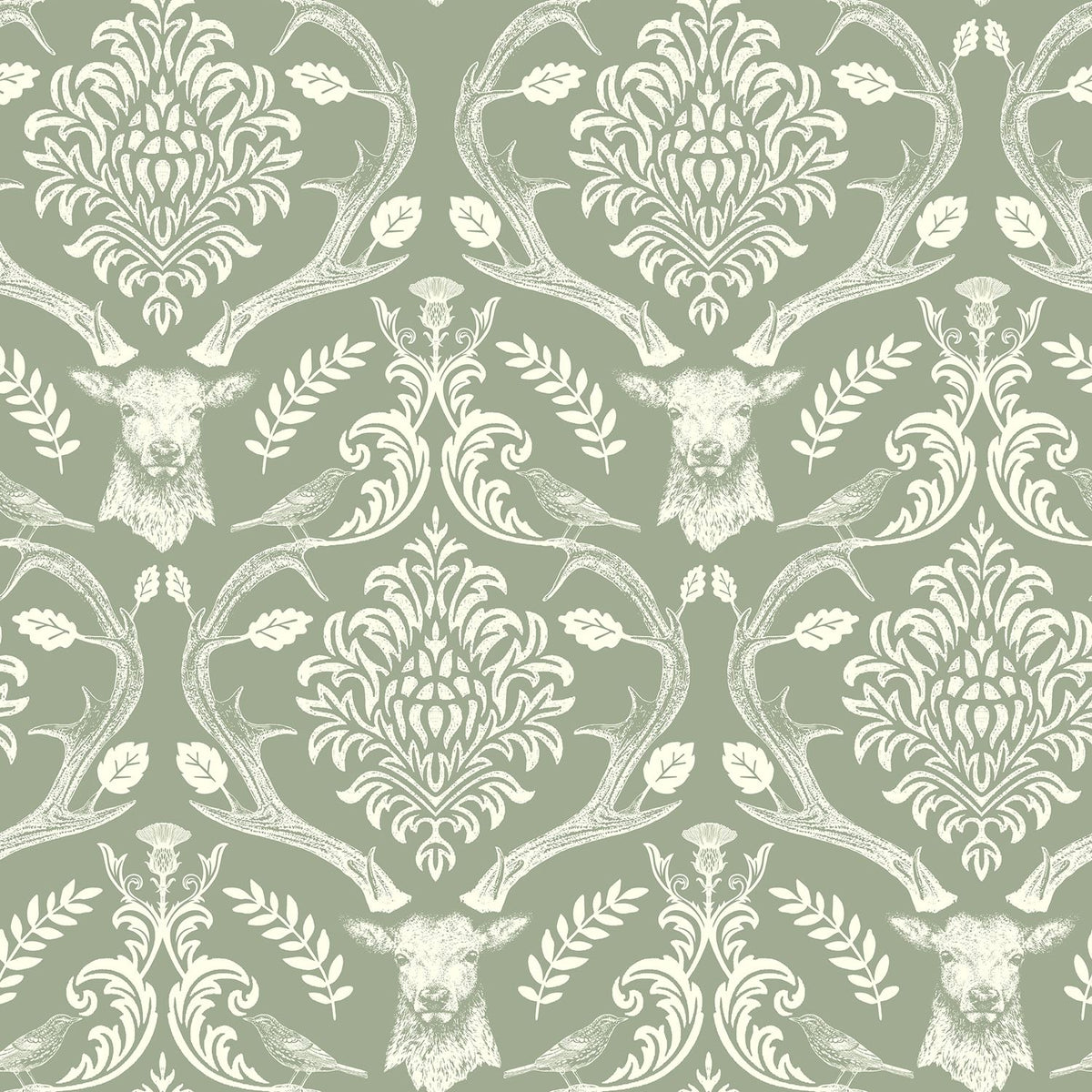 cortex-london-windsor-stag-damask-sage-green-wallpaper