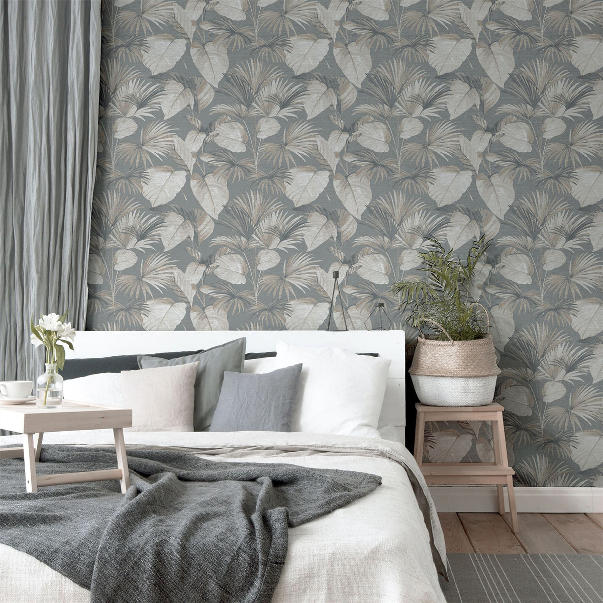 cortex-london-kensington-palm-grove-grey-wallpaper
