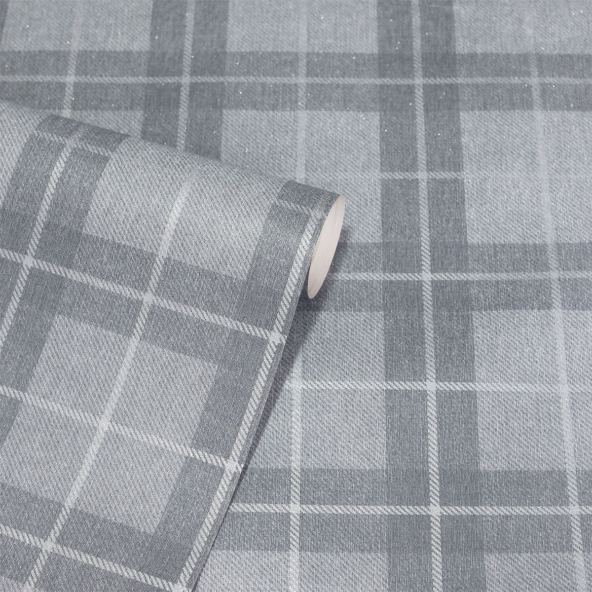 cortex-london-windsor-heritage-check-grey-silver-wallpaper-tartan-textured-fabric-effect