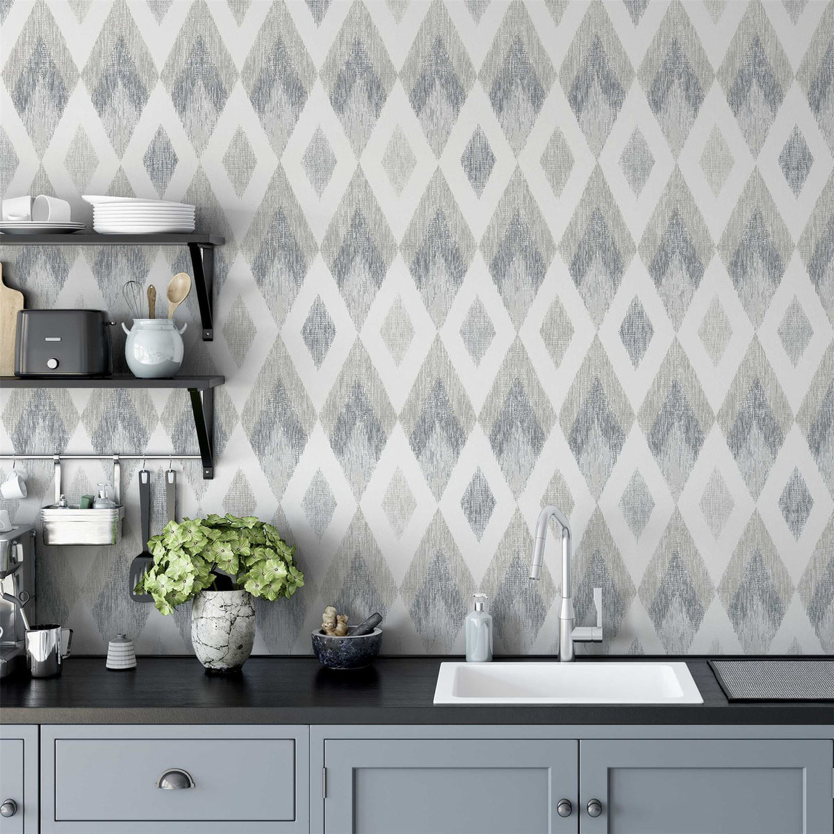 cortex-london-york-silver-diamond-textured-wallpaper