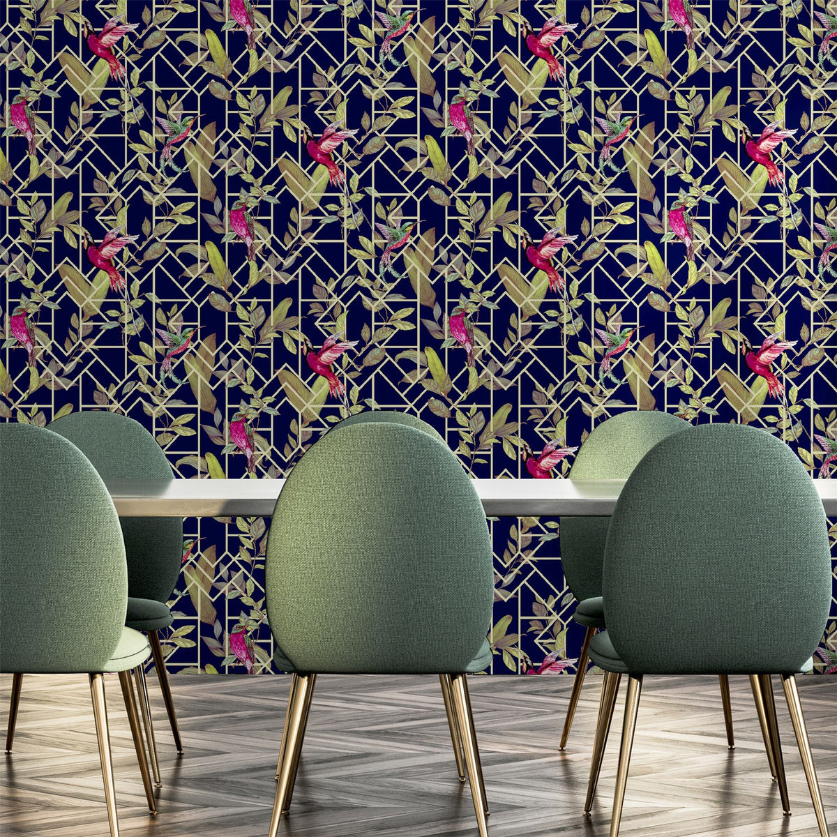 cortex-london-deco-tropical-navy-gold-sw12-wallpaper