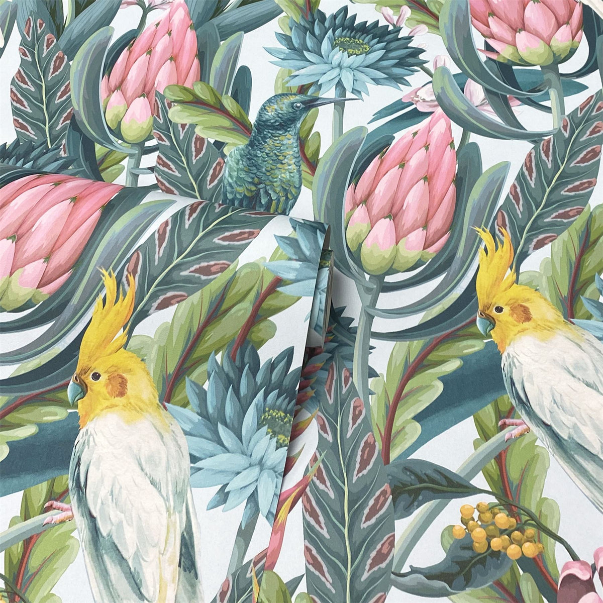 cortex-london-kensington-rainforest-pink-green-vinyl-wallpaper