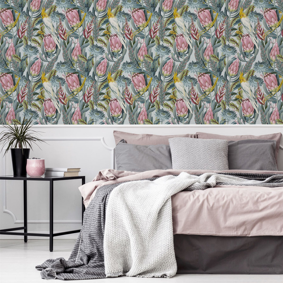 cortex-london-kensington-rainforest-pink-green-vinyl-wallpaper