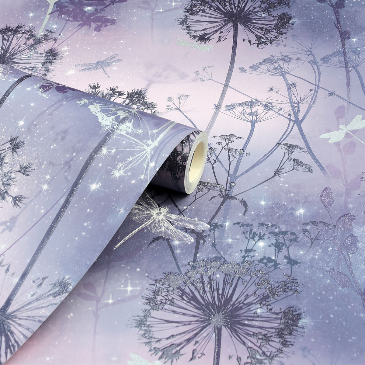 cortex-london-windsor-damselfly-purple-glitter-wallpaper