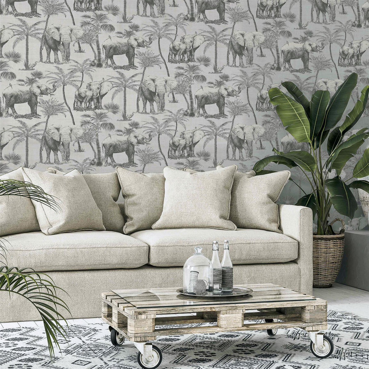 cortex-london-windsor-safari-elephant-charcoal-vinyl-wallpaper