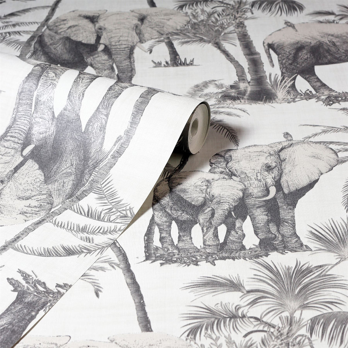 cortex-london-windsor-safari-elephant-charcoal-vinyl-wallpaper