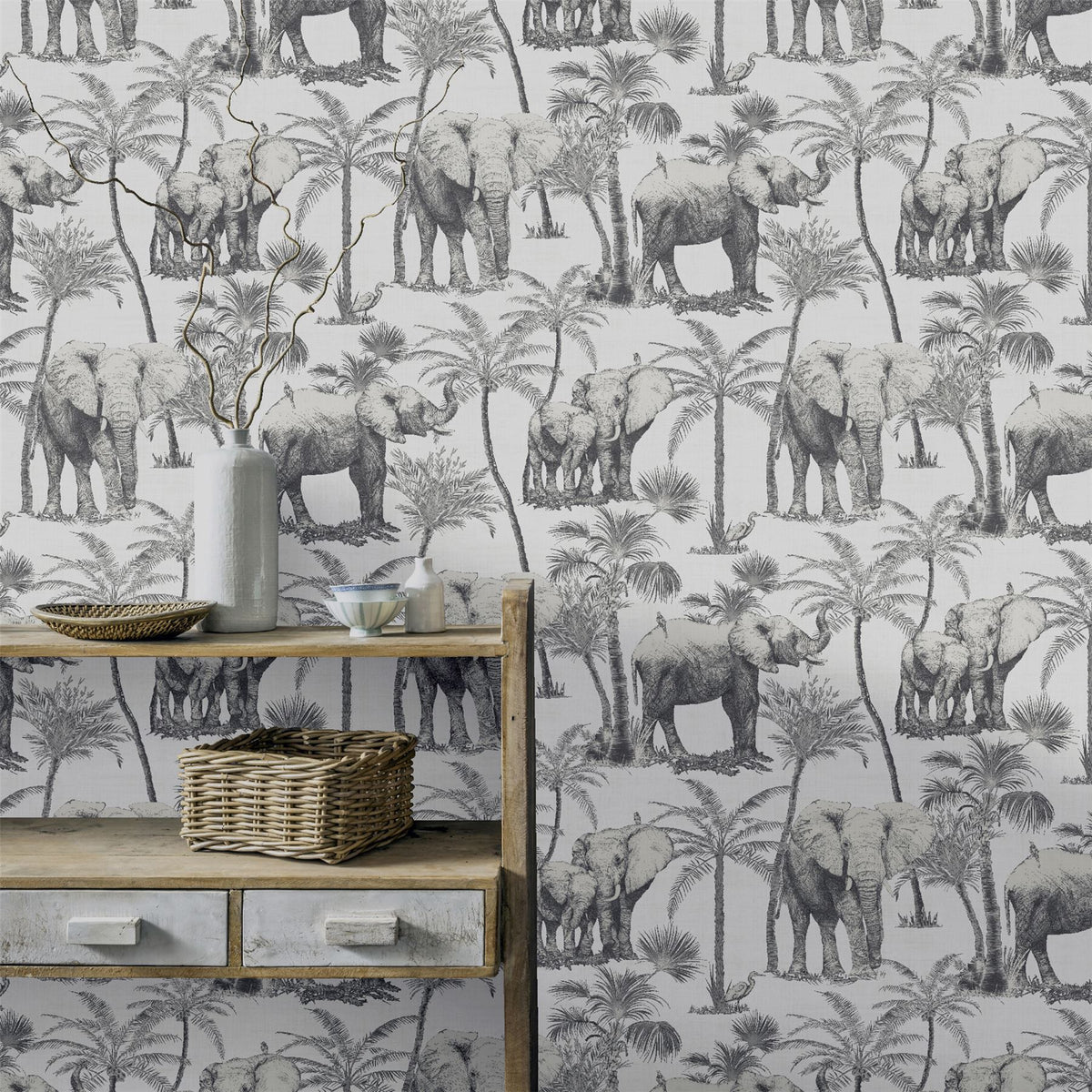 cortex-london-windsor-safari-elephant-charcoal-vinyl-wallpaper