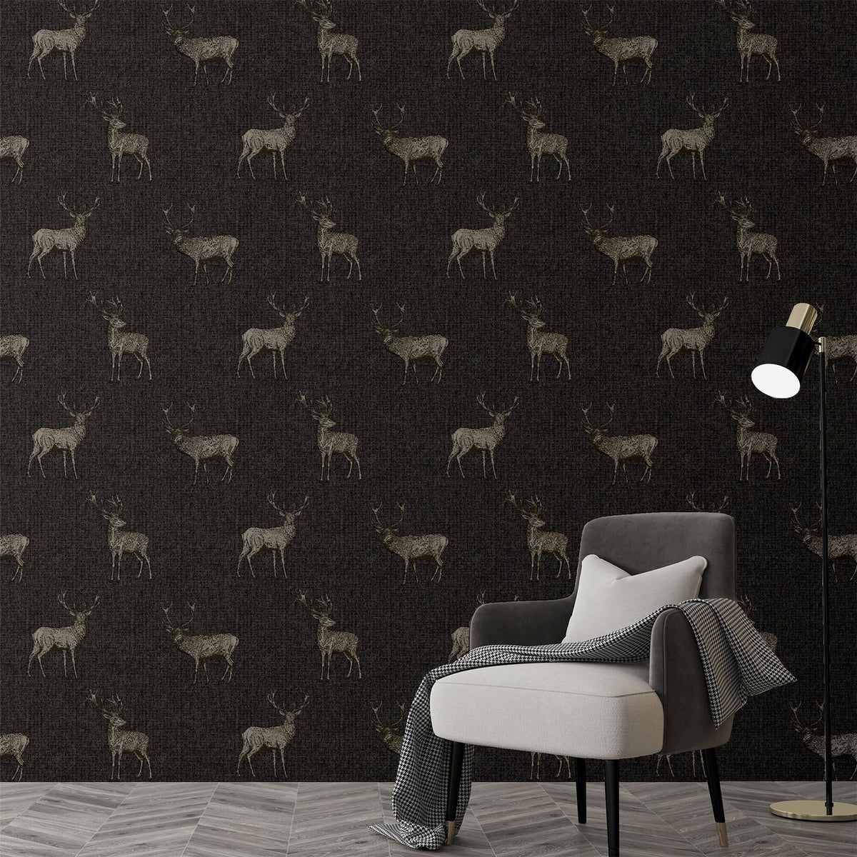 cortex-london-windsor-heritage-stag-charcoal-copper-wallpaper