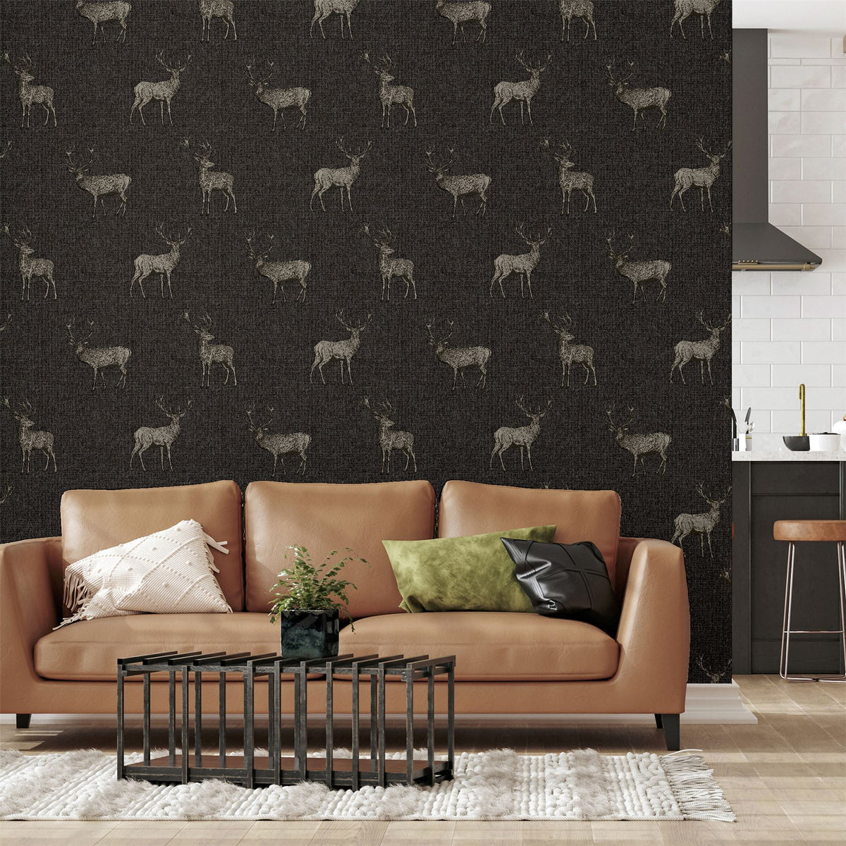 cortex-london-windsor-heritage-stag-charcoal-copper-wallpaper