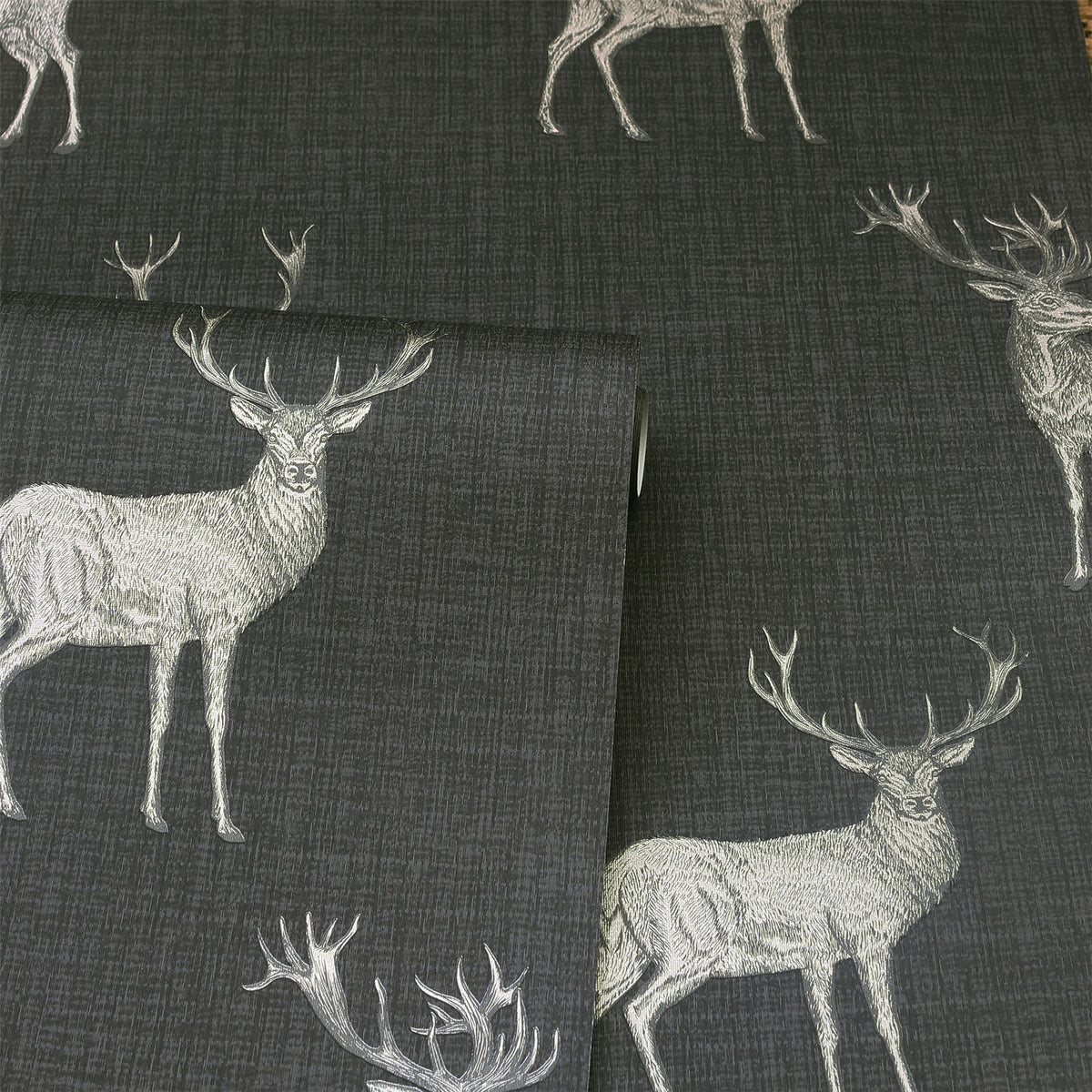 cortex-london-windsor-heritage-stag-charcoal-copper-wallpaper