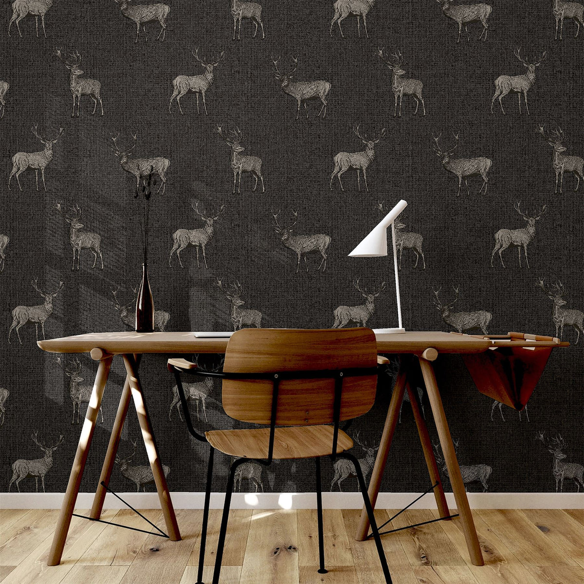 cortex-london-windsor-heritage-stag-charcoal-copper-wallpaper