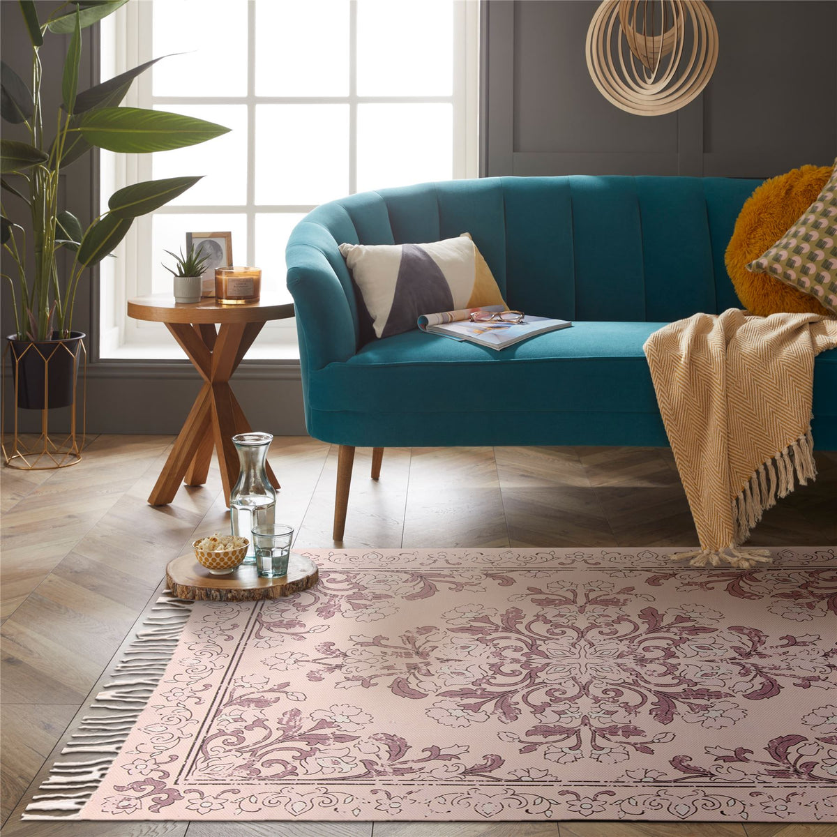 cortex-london-kew-antique-mauve-printed-tassel-rug-120x170cm
